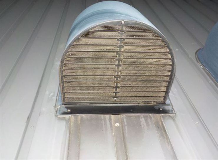 排気口清掃後 屋上排気ファン清掃後